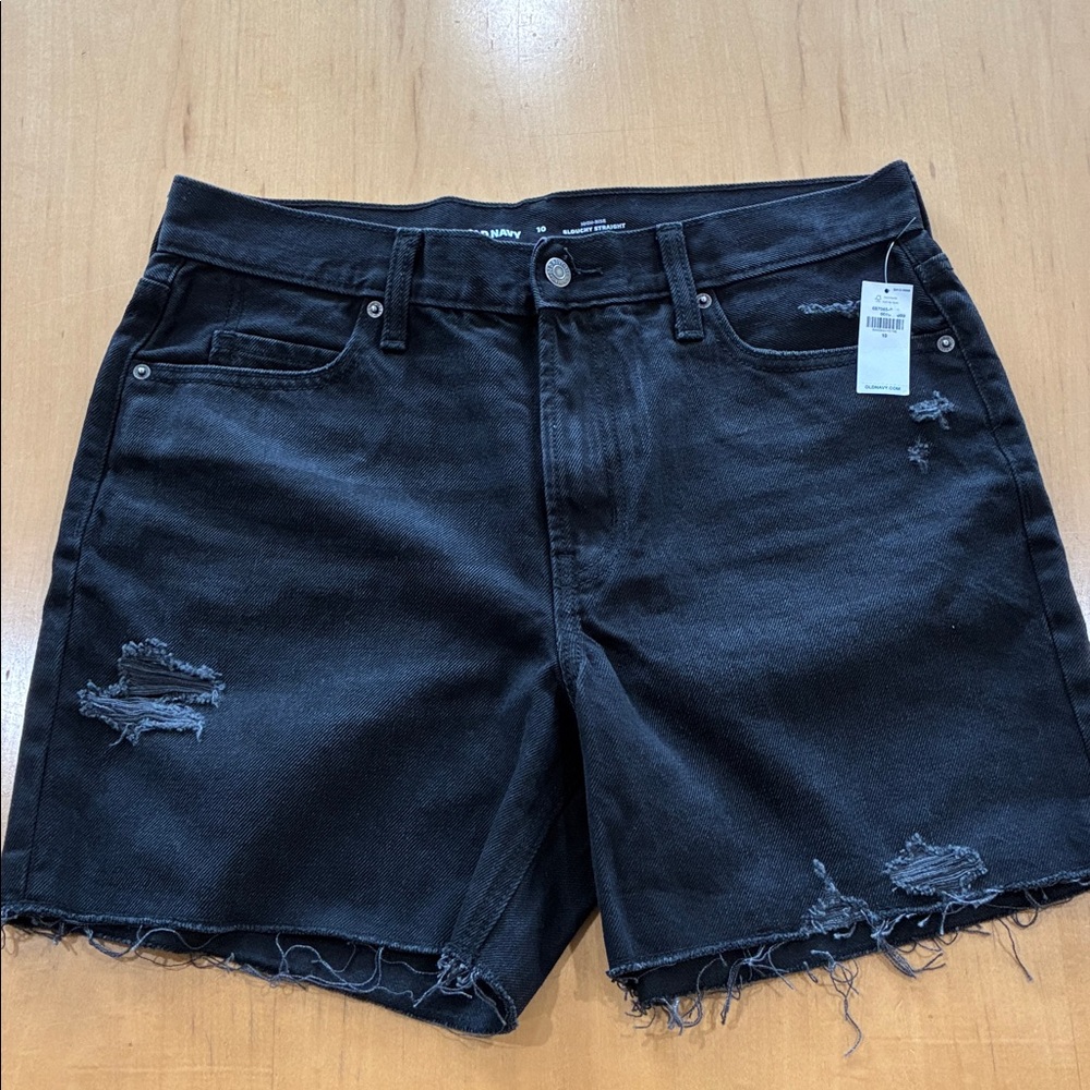 Old Navy High Rise Slouchy Straight Shorts